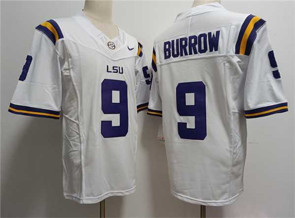 Men%27s LSU Tigers #9 Joe Burreaux White 2023 Stitched Football Jersey->ole miss rebels->NCAA Jersey